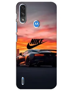 Чехол для Motorola E7 Power с картинкой «Nike и суперкар»