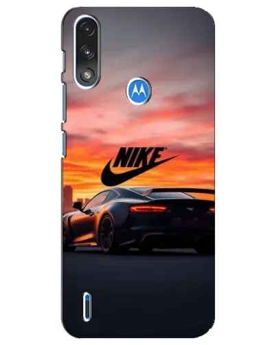 Чехол для Motorola E7 Power с картинкой «Nike и суперкар»