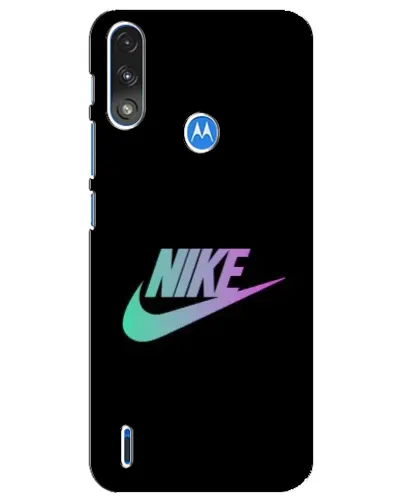 Чехол для Motorola E7 Power с картинкой «Nike — городская ночь»