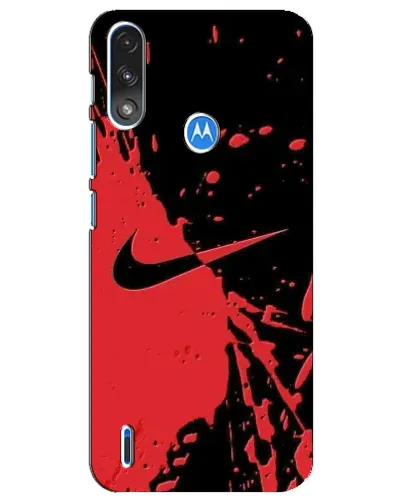 Чехол для Motorola E7 Power с картинкой «Красные брызги Nike» Чехол для Motorola E7 Power с картинкой «Красные брызги Nike»