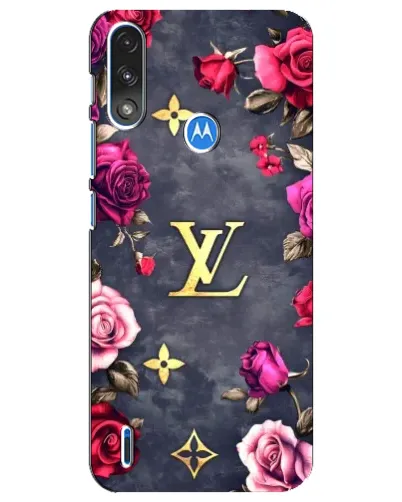 Чехол для Motorola E7 Power с картинкой «Цветочный Louis Vuitton»