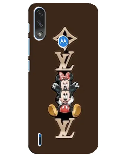 Чехол для Motorola E7 Power с картинкой «LV и Микки Маус»
