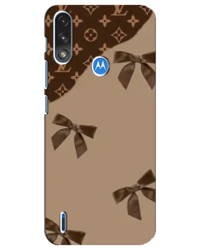 Чехол для Motorola E7 Power с картинкой «LV — кофейный атлас»