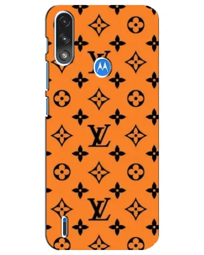 Чехол для Motorola E7 Power с картинкой «Оранжевый стиль LV»