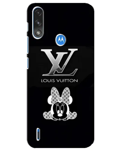 Чехол для Motorola E7 Power с картинкой «LV и Минни Маус»