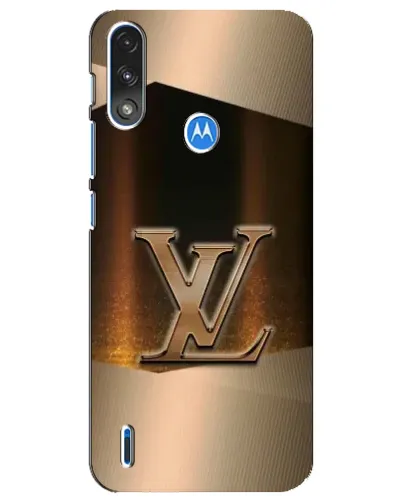 Чехол для Motorola E7 Power с картинкой «LV — золотое сияние»