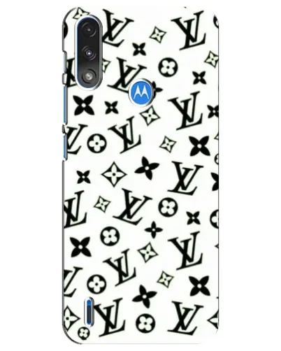 Чехол для Motorola E7 Power с картинкой «Монохромный хаос LV»
