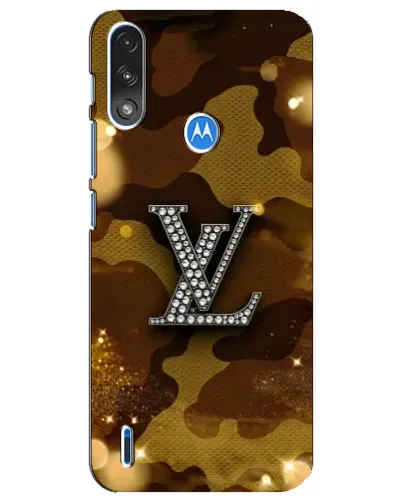 Чехол для Motorola E7 Power с картинкой «Камуфляжный Louis Vuitton»