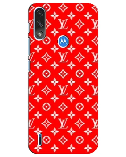 Чехол для Motorola E7 Power с картинкой «Яркий паттерн LV»