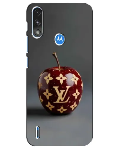 Чехол для Motorola E7 Power с картинкой «Красное яблоко LV»