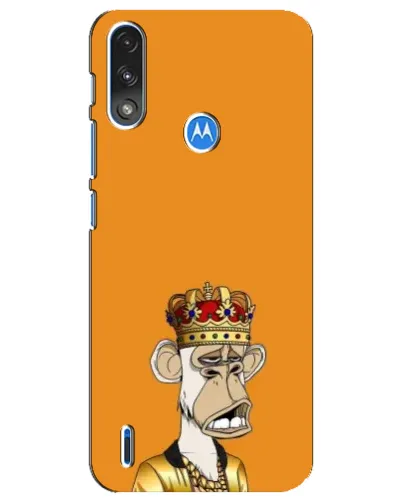 Чехол для Motorola E7 Power с картинкой «Золотая обезьяна Bored Ape»