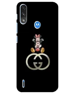 Чохол для Motorola E7 Power з картинкою «Мінні Маус на лого» Чохол для Motorola E7 Power з картинкою «Мінні Маус на лого»