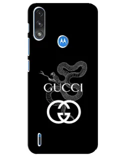 Чохол для Motorola E7 Power з картинкою «Gucci — срібна змія» Чохол для Motorola E7 Power з картинкою «Gucci — срібна змія»
