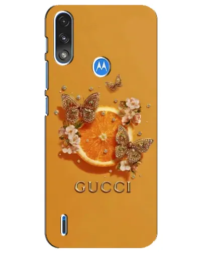 Чехол для Motorola E7 Power с картинкой «Gucci — золотые бабочки» Чехол для Motorola E7 Power с картинкой «Gucci — золотые бабочки»