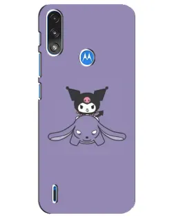 Чехол для Motorola E7 Power с картинкой «Kuromi на лиловом фоне» Чехол для Motorola E7 Power с картинкой «Kuromi на лиловом фоне»