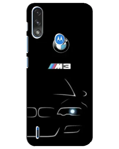 Чехол для Motorola E7 Power с картинкой «Минималистичный принт BMW M3»