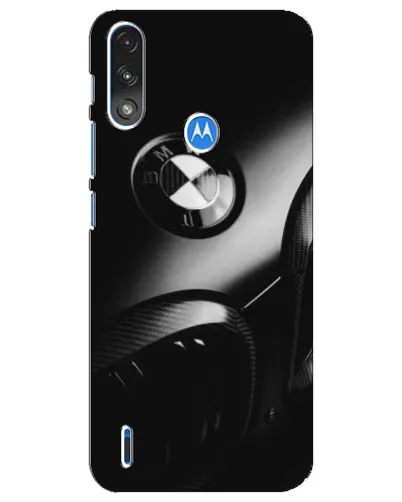 Чехол для Motorola E7 Power с картинкой «Эмблема BMW — макро»