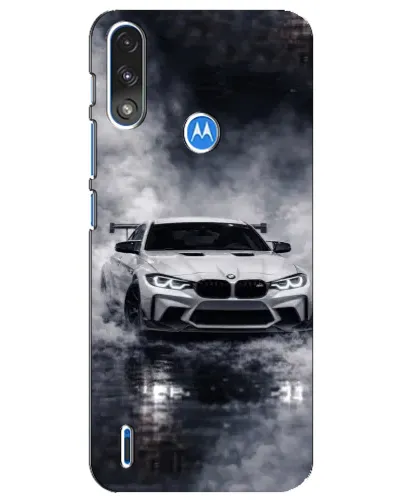 Чехол для Motorola E7 Power с картинкой «BMW сквозь туман»