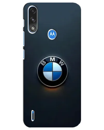 Чехол для Motorola E7 Power с картинкой «Логотип BMW — минимализм»