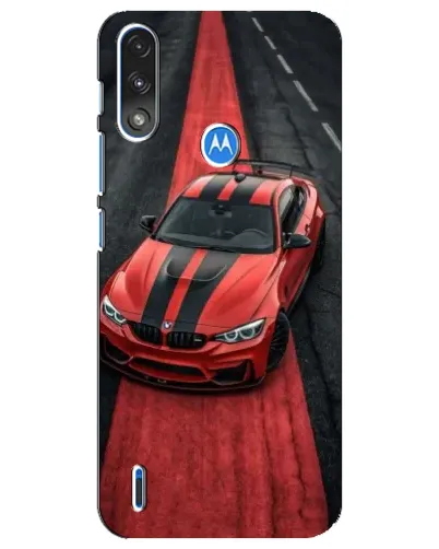 Чехол для Motorola E7 Power с картинкой «BMW на красной дорожке»
