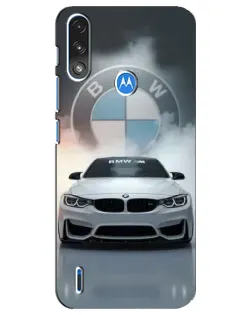 Чохол для Motorola E7 Power з картинкою «BMW в білому диму»