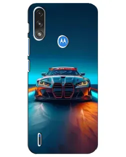 Чохол для Motorola E7 Power з картинкою «BMW — вогні неону»