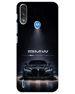 Чохол для Motorola E7 Power з картинкою «BMW крізь нічне місто»