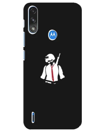Чехол для Motorola E7 Power с картинкой «PUBG — силуэт воина» Чехол для Motorola E7 Power с картинкой «PUBG — силуэт воина»