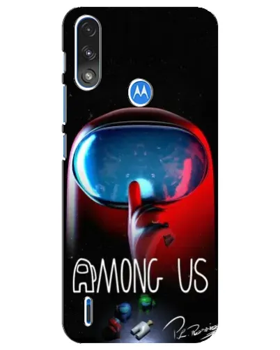 Чехол для Motorola E7 Power с картинкой «Красный импостер — макро» Чехол для Motorola E7 Power с картинкой «Красный импостер — макро»