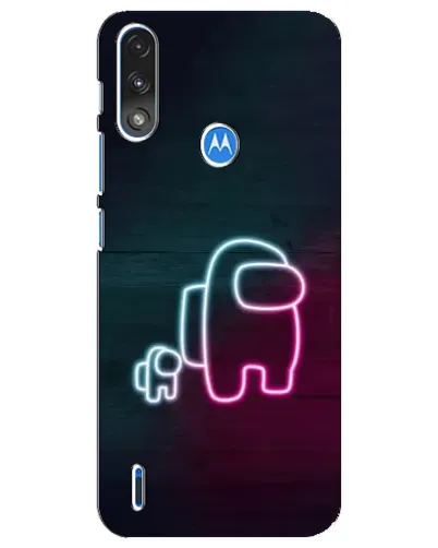 Чехол для Motorola E7 Power с картинкой «Among Us неон-арт» Чехол для Motorola E7 Power с картинкой «Among Us неон-арт»