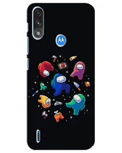 Чехол для Motorola E7 Power с картинкой «Among Us космос» Чехол для Motorola E7 Power с картинкой «Among Us космос»