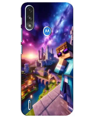 Чехол для Motorola E7 Power с картинкой «Стив и космос»