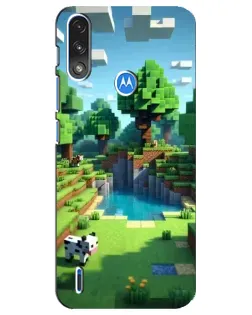 Чохол для Motorola E7 Power з картинкою «Minecraft літній день»