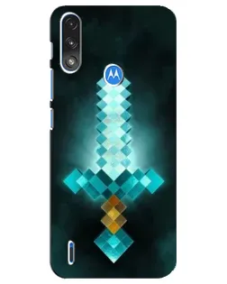 Чохол для Motorola E7 Power з картинкою «Алмазний меч неон»