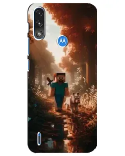 Чохол для Motorola E7 Power з картинкою «Стів у лісі»