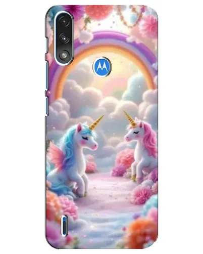 Чехол для Motorola E7 Power с картинкой «Радуга и единороги» Чехол для Motorola E7 Power с картинкой «Радуга и единороги»
