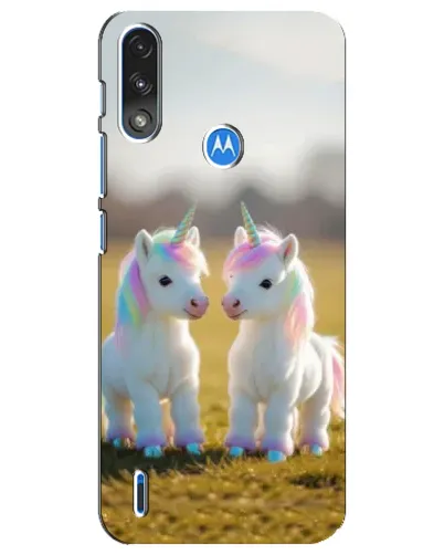 Чехол для Motorola E7 Power с картинкой «Пара единорогов» Чехол для Motorola E7 Power с картинкой «Пара единорогов»