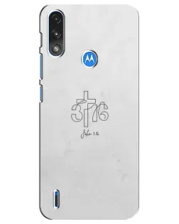 Чехол для Motorola E7 Power с картинкой «Иоанна 3:16 Крест» Чехол для Motorola E7 Power с картинкой «Иоанна 3:16 Крест»