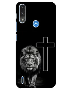 Чехол для Motorola E7 Power с картинкой «Лев и Крест» Чехол для Motorola E7 Power с картинкой «Лев и Крест»