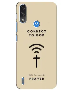 Чехол для Motorola E7 Power с картинкой «Молитва Connect»