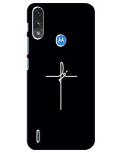 Чехол для Motorola E7 Power с картинкой «Тонкий крест»