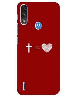 Чехол для Motorola E7 Power с картинкой «Уравнение любви»