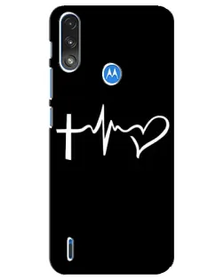 Чехол для Motorola E7 Power с картинкой «Пульс веры»