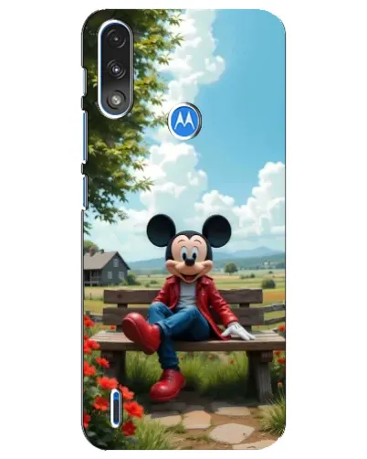Чехол для Motorola E7 Power с картинкой «Микки на скамейке» Чехол для Motorola E7 Power с картинкой «Микки на скамейке»