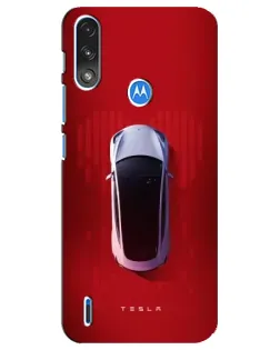 Чехол для Motorola E7 Power с картинкой «Tesla Top View»
