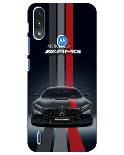Чехол для Motorola E7 Power с картинкой «Mercedes — белый карбон»