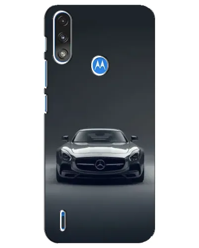 Чехол для Motorola E7 Power с картинкой «Mercedes на черном»
