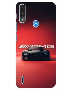 Чехол для Motorola E7 Power с картинкой «Mercedes AMG — красная линия»