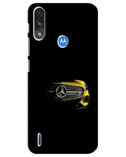 Чехол для Motorola E7 Power с картинкой «Mercedes — ретро стиль»