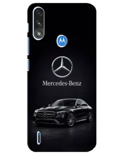 Чехол для Motorola E7 Power с картинкой «Mercedes — решетка радиатора»